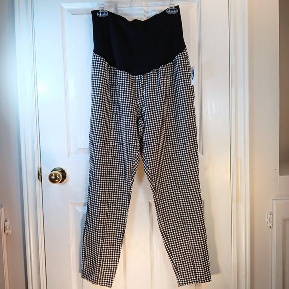 Old Navy NWT Maternity Houndstooth Dress Pants Black White Women's Size XL - Picture 13 of 16